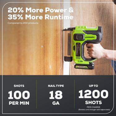 24V 18GA Brad Nailer (Tool Only)