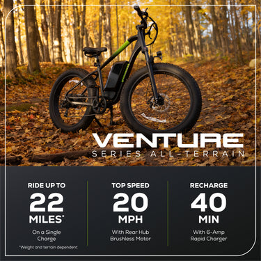 80V VENTURE Series 26” Fat Tire Electric Mountain Bike (Tool Only)