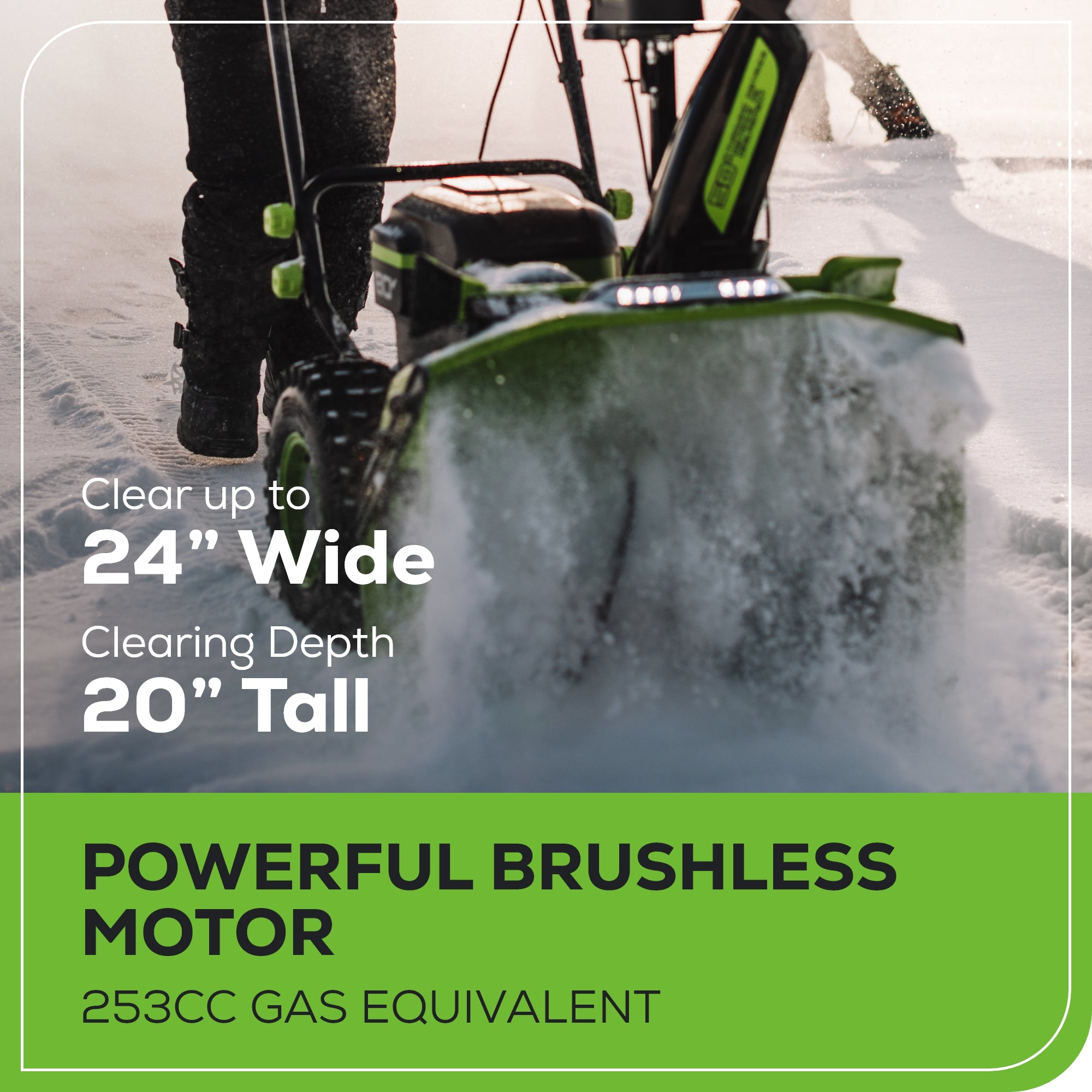 80V 24" Cordless Battery Two-Stage Snow Blower w/ Two (2) 5.0 Ah Batteries & Dual-Port Rapid Charger