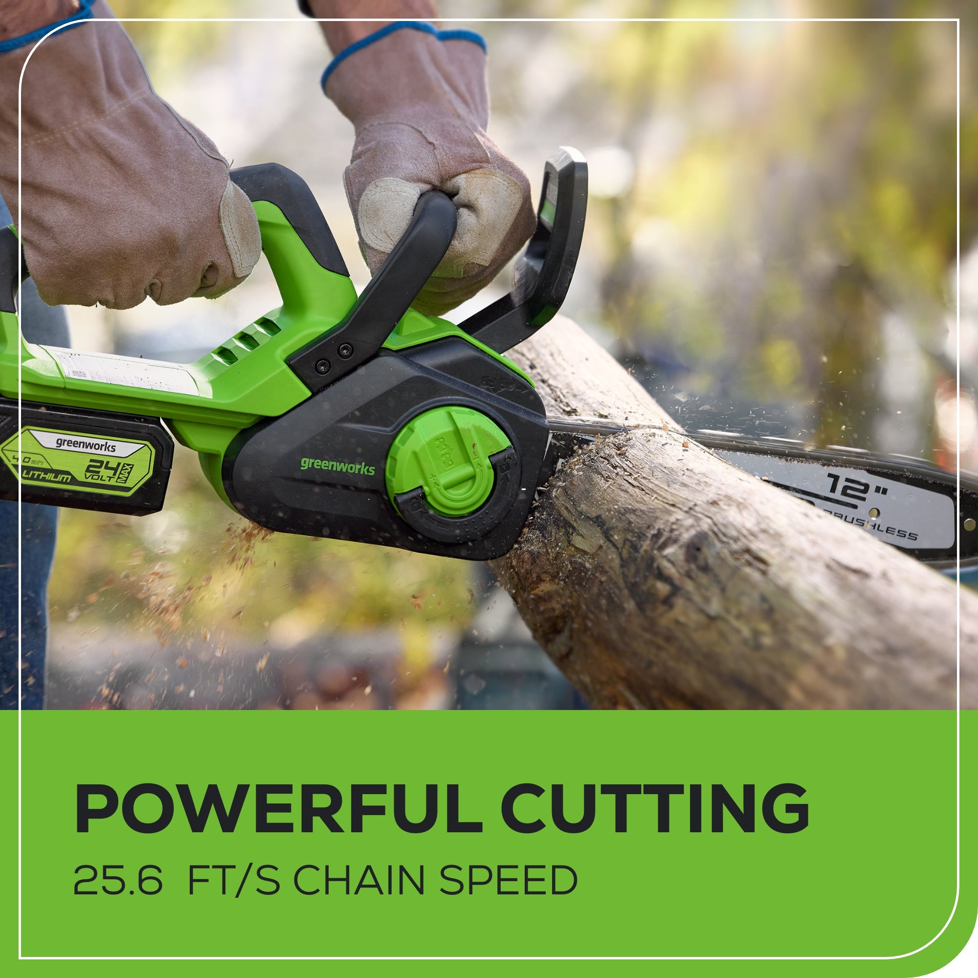 24V 12" Cordless Battery Chainsaw (Tool Only)