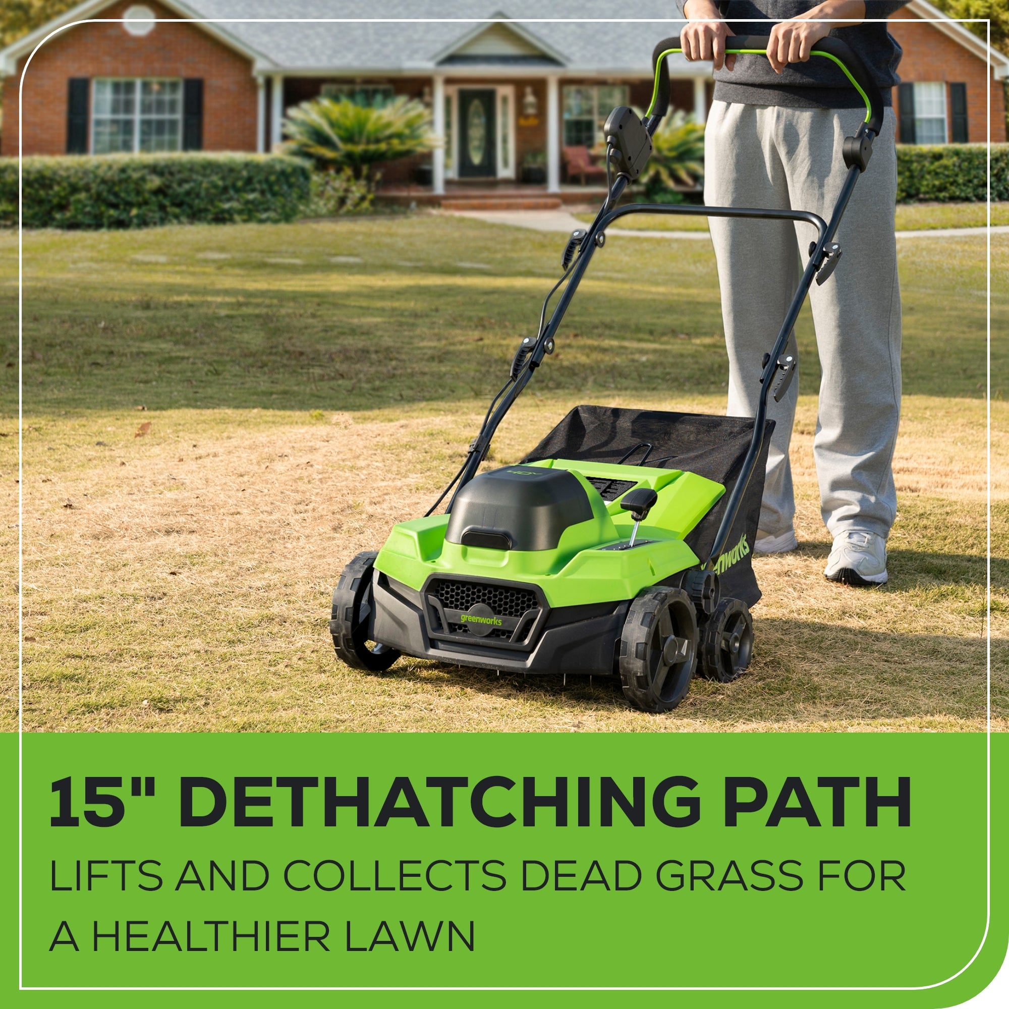 Greenworks dethatching machine sale