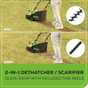 40V 15" Cordless Battery Dethatcher/Scarifier (Tool Only)