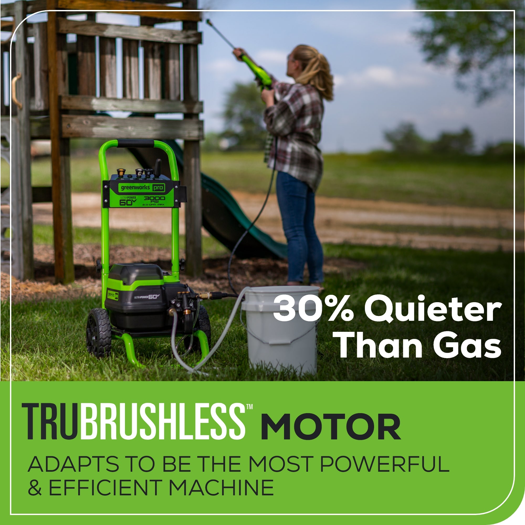 60V 3000-PSI 2.0 GPM Electric Pressure Washer (Tool Only)