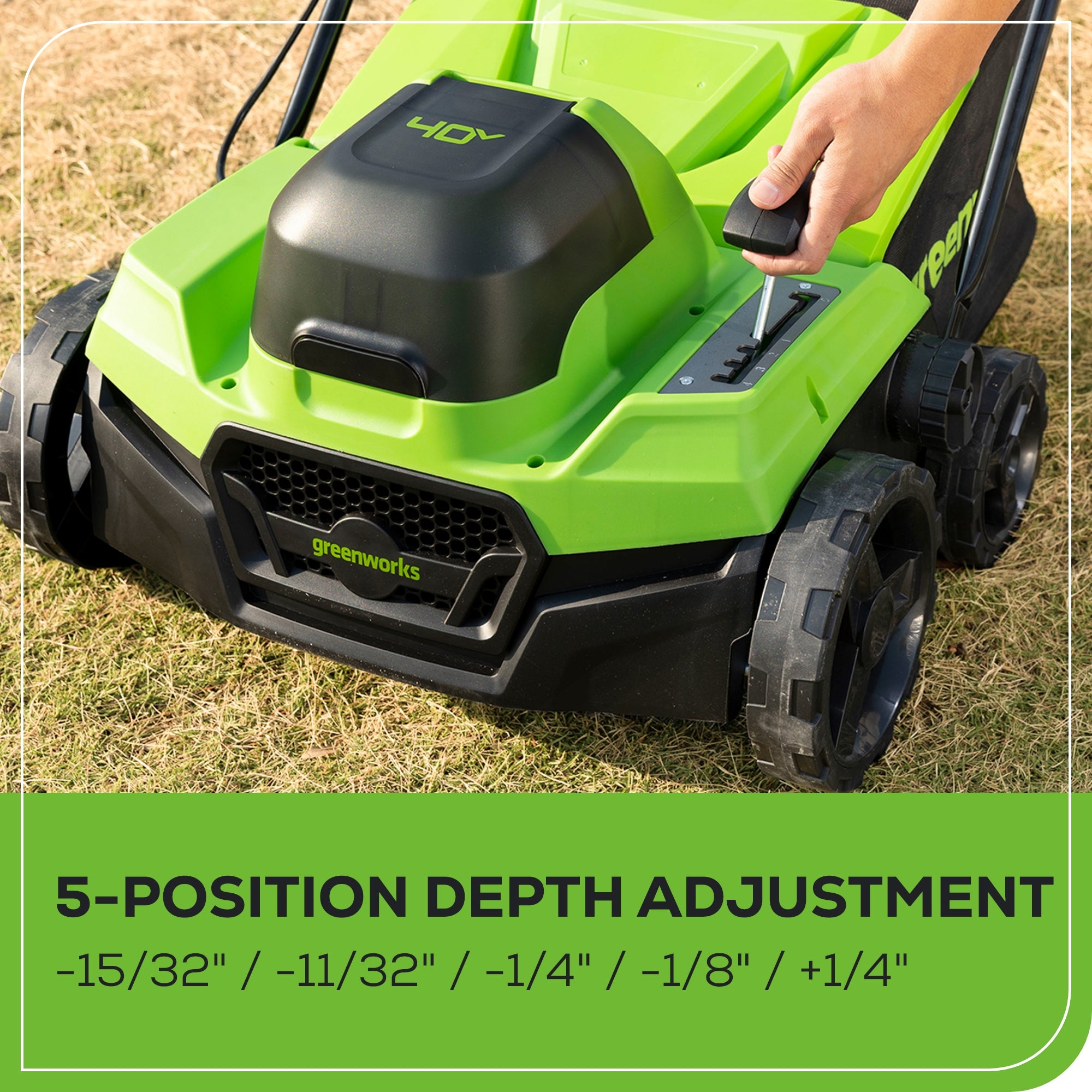 40V 15" Cordless Battery Brushless Dethatcher/Scarifier w/ 5.0Ah USB Battery and Rapid Charger