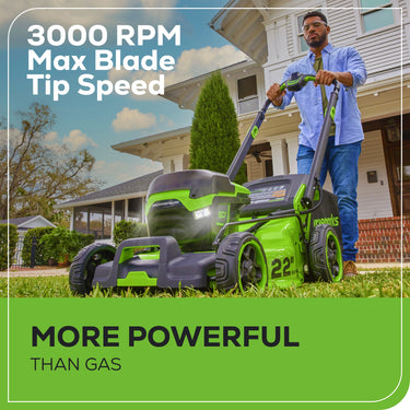 60V 22" Brushless Cordless Self-Propelled Lawn Mower w/ (2) 5.0Ah Battery & Dual Port Charger