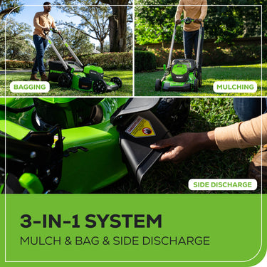 40V 21" Cordless Battery Push Mower w/ 5.0Ah Battery & Charger