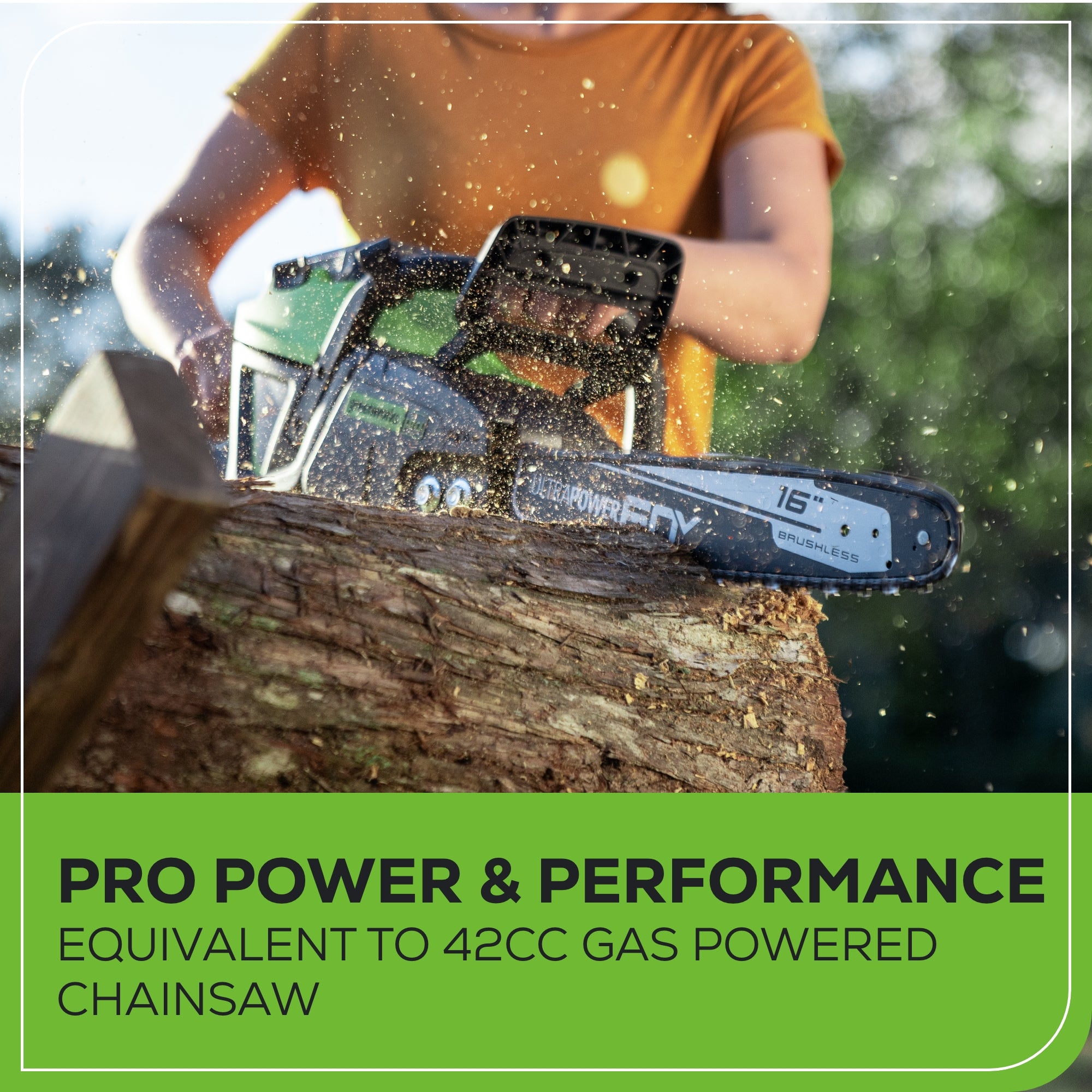 80V 16‘’ Cordless Battery Chainsaw w/ 4.0 Ah Battery & Charger