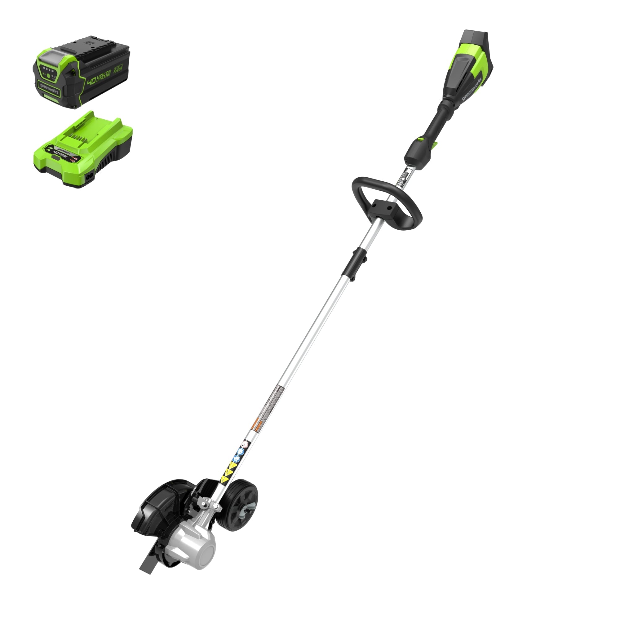 40V 8" Cordless Battery Edger & 12" String Trimmer Combo Kit w 4.0 Ah Battery & Charger