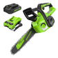 24V 10" Cordless Battery Chainsaw w/ 2.0Ah USB Battery & Charger