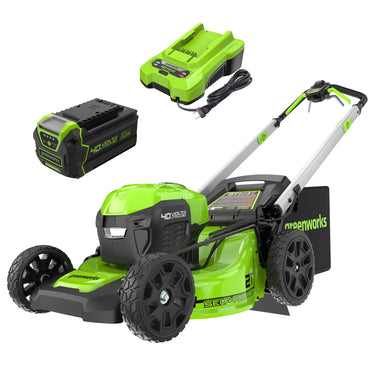 40V 21" Cordless Battery Self-Propelled Lawn Mower w/ 5.0Ah USB Batteries & Charger