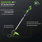 48V (2x24V) 15" Cordless Battery String Trimmer w/ (2) 2.0Ah USB Batteries & Charger