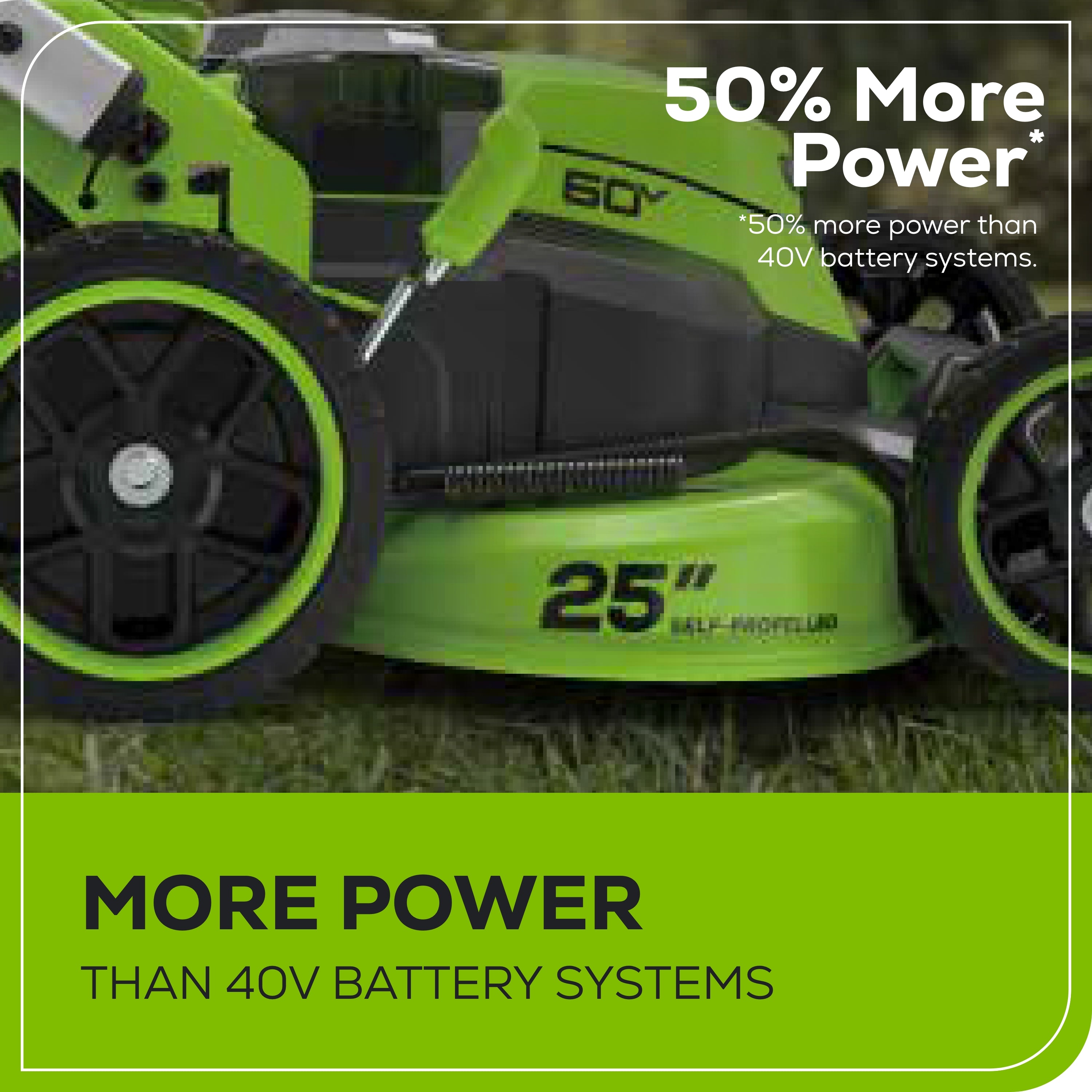 60V 25" Self-Propelled Lawn Mower 4-pc Combo Kit w/ (2) 4.0Ah Batteries and Dual Port Charger