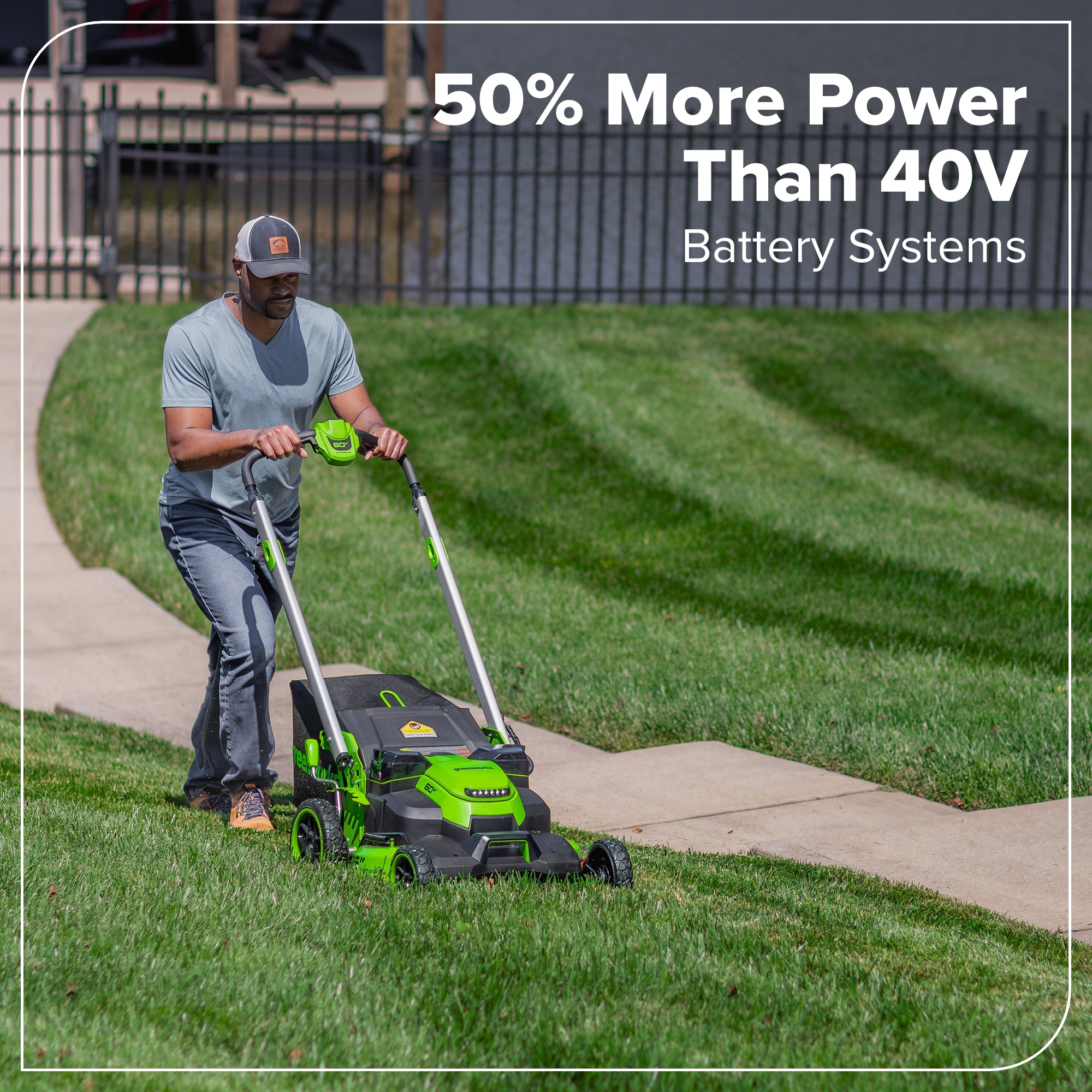 60V 25" Cordless Battery Self-Propelled Mower w/ (2) 4.0Ah Batteries and 6A Dual Port Rapid Charger