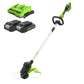 48V (2x24V) 15" Cordless Battery String Trimmer w/ (2) 2.0Ah USB Batteries & Charger