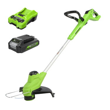 24V 12" Cordless Battery String Trimmer & Edger w/ 2.0 Ah Battery & Charger