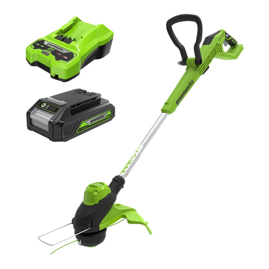 24V 13" Cordless Battery String Trimmer & Edger w/ 4.0 Ah Battery & Charger