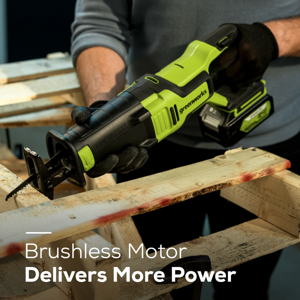 24V Brushless Impact Driver & 1-1/8" Recip Saw Combo Kit w/ (2) 2.0Ah Batteries & Charger