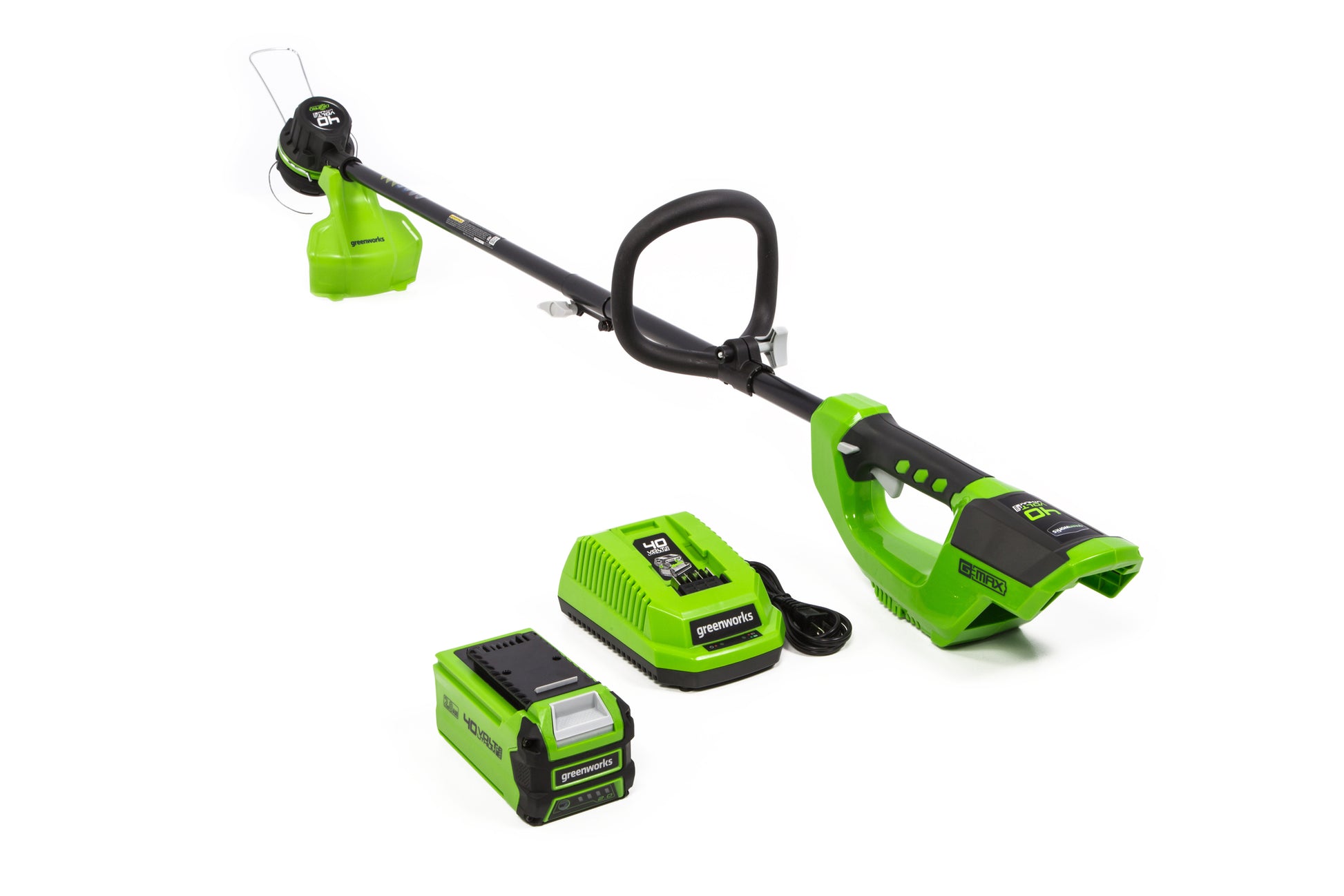Powerworks 2104213AZ 40 Volt 15 Inch Cordless String Trimmer with 2 Ah  Battery