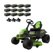 80V 42" Cordless Battery CrossoverT Riding Lawn Mower w/ Twelve (12) 4.0Ah Batteries and Three (3) Dual Port Turbo Chargers