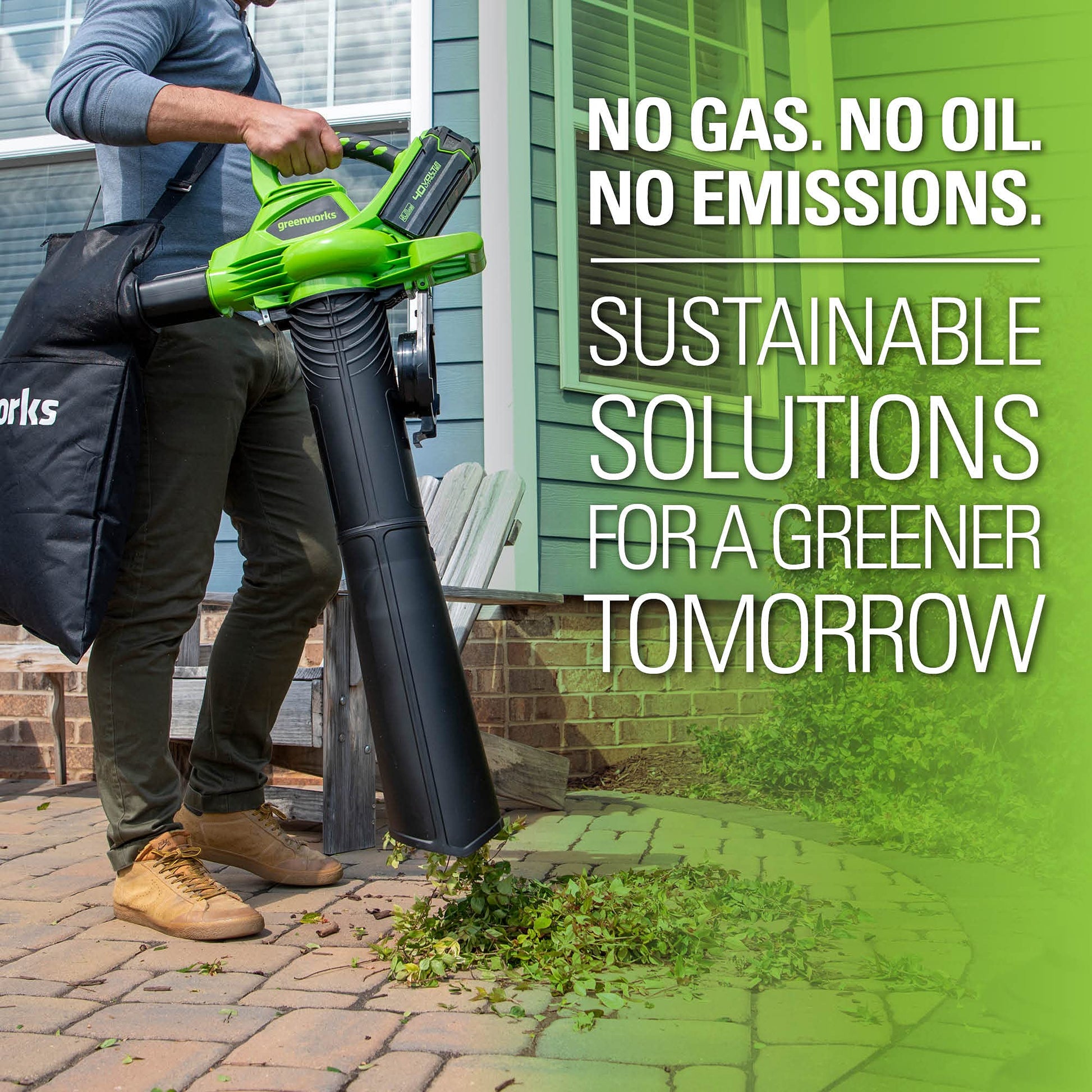 Greenworks 40V (230 MPH / 505 CFM / 75+ Compatible Tools) Cordless Brushless Leaf Blower / Vacuum, Tool Only