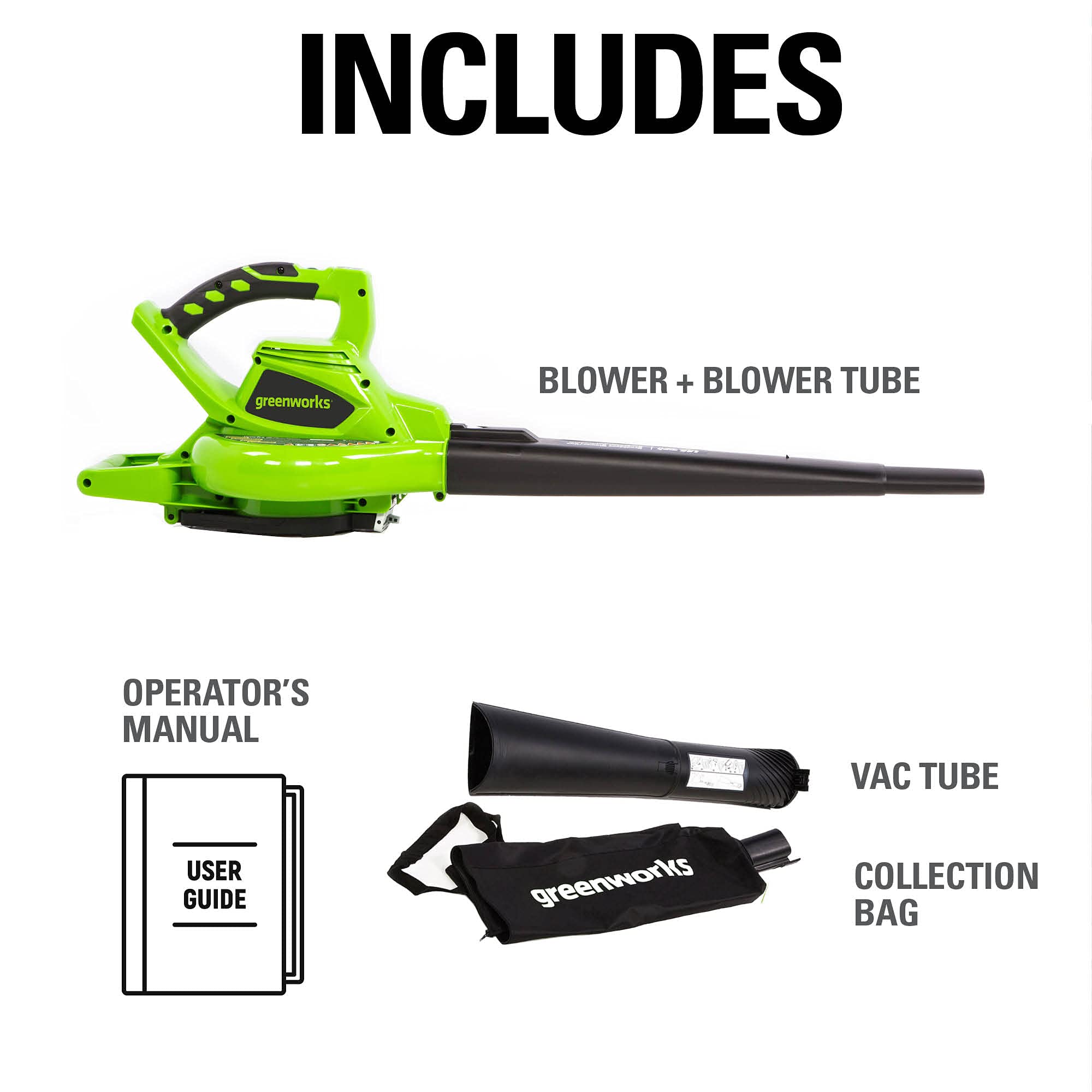 40V Cordless Leaf Blower/ Vacuum | Greenworks Tools