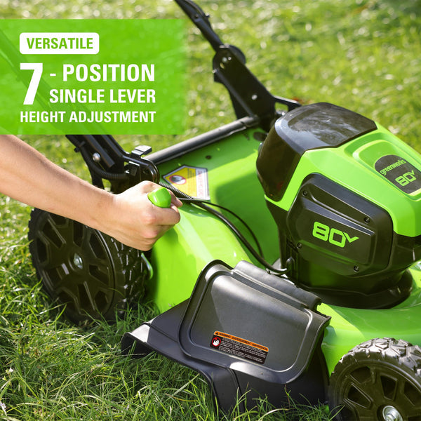 80V 21" Self-Propelled Mower 5-pc Combo Kit w/ (1) 4Ah Battery, (1) 2Ah Battery & (2) Chargers