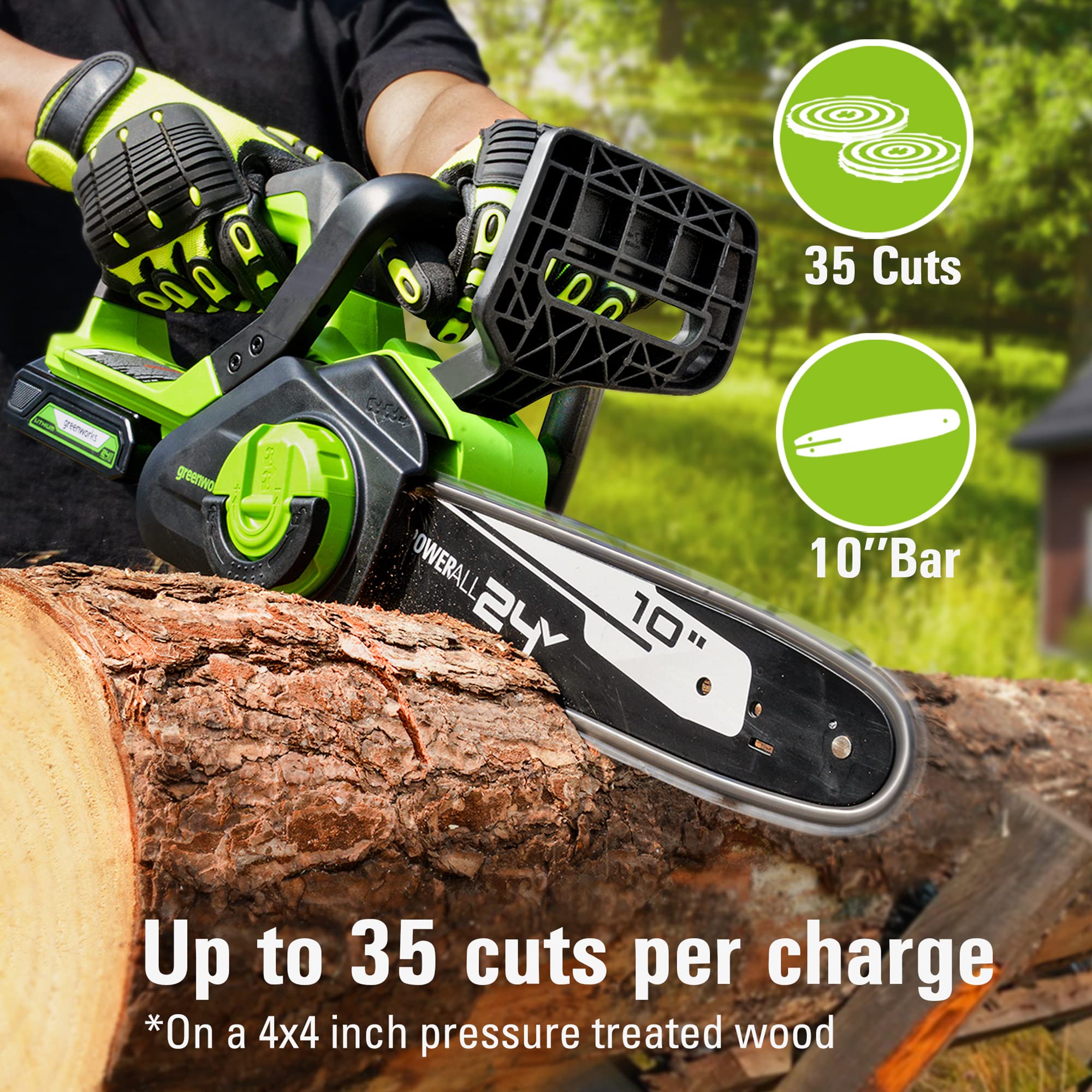 24V 10" Cordless Battery Chainsaw (Tool Only)