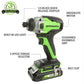24V Brushless Drill / Driver & Impact Driver w/ (2) 2.0 Ah USB Batteries & Dual Port Charger