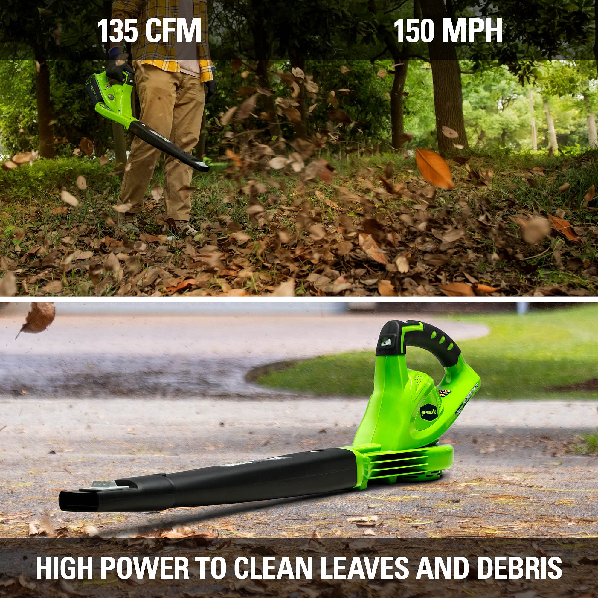 40V 135 CFM Cordless Battery Leaf Blower w/ 4.0Ah Battery & Charger