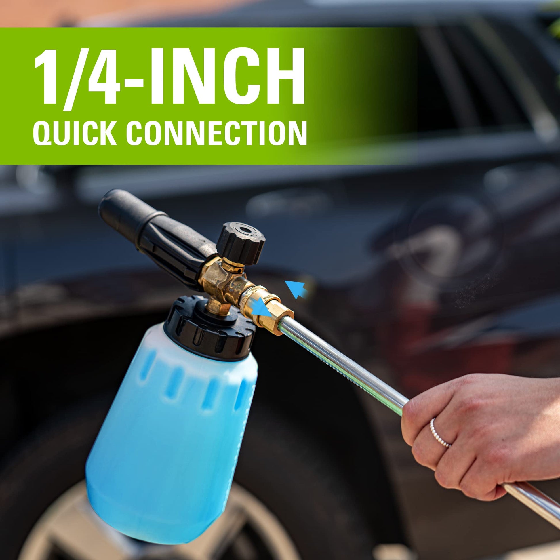 High Pressure Washer Foam Gun 3/8 inch Connector Car Washer Tool for Pressure Power Washers,with 5 Pressure Washer Nozzles, Other