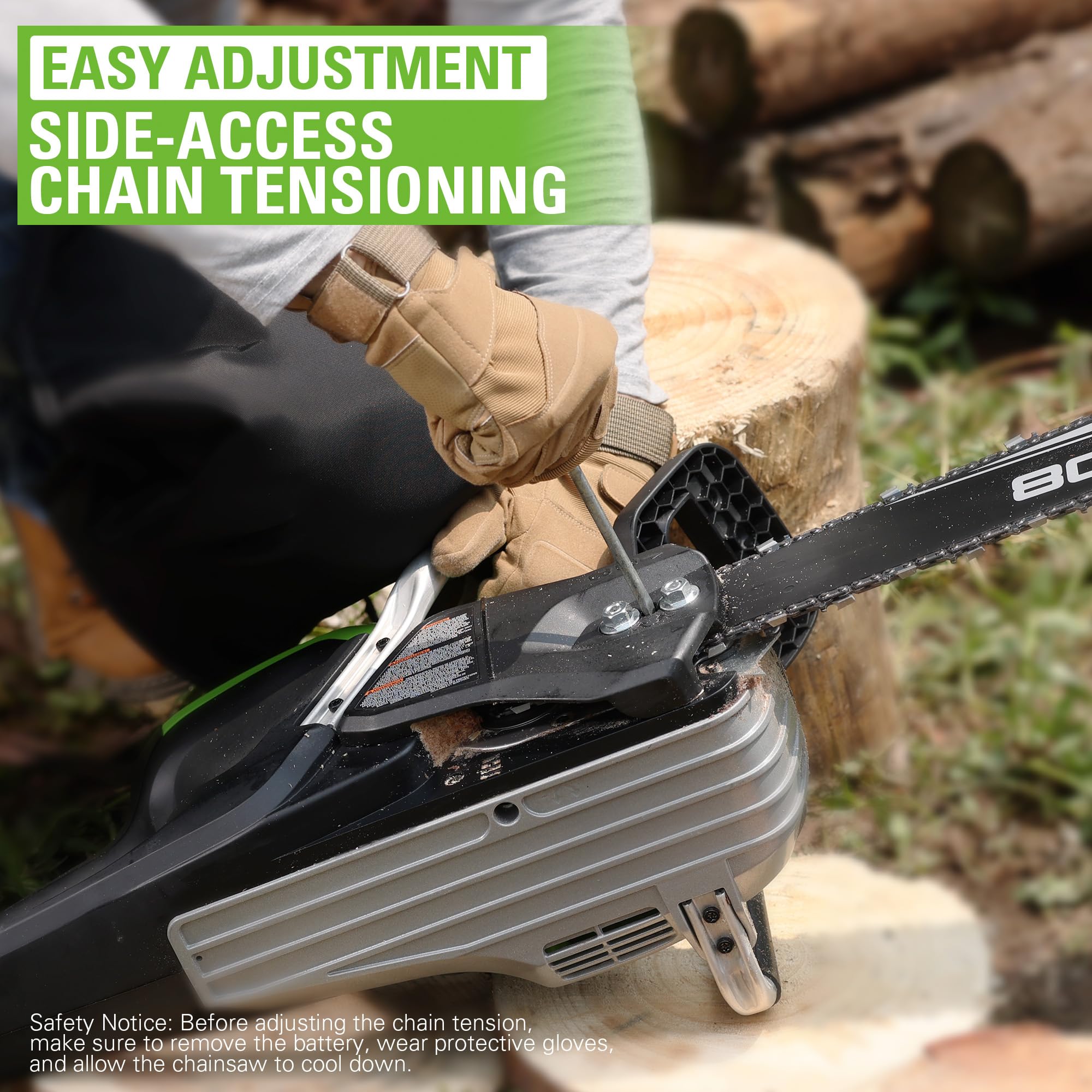 80V 20"  3KW Cordless Battery Chainsaw (Tool Only)