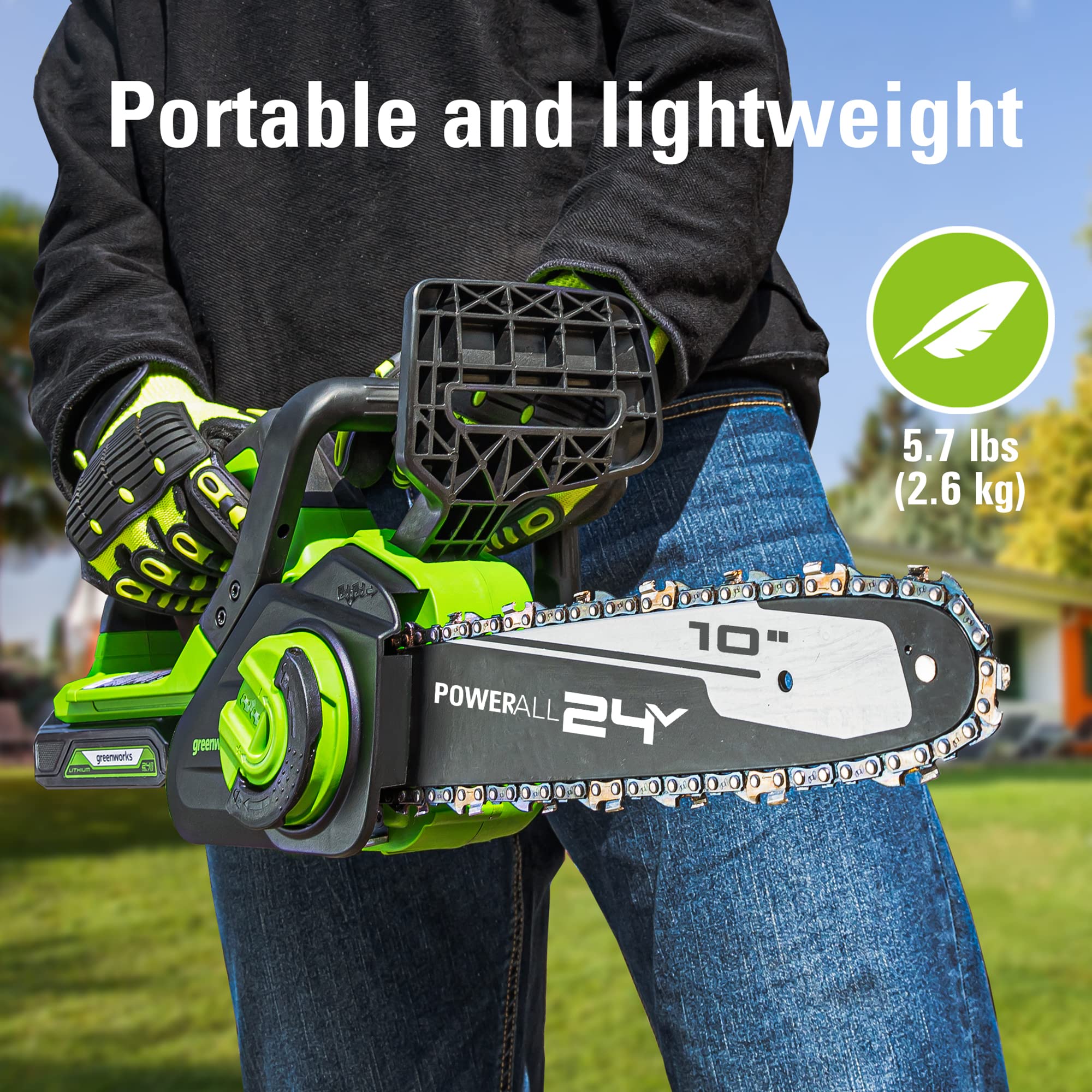 24V 10" Cordless Battery Chainsaw (Tool Only)