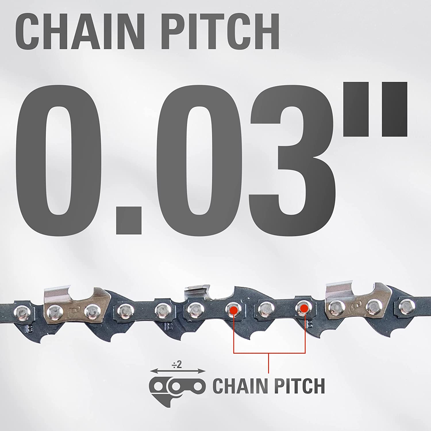 6" Chainsaw Chain w/ 0.3" Pitch, .043" Chain Gauge & 32 DL