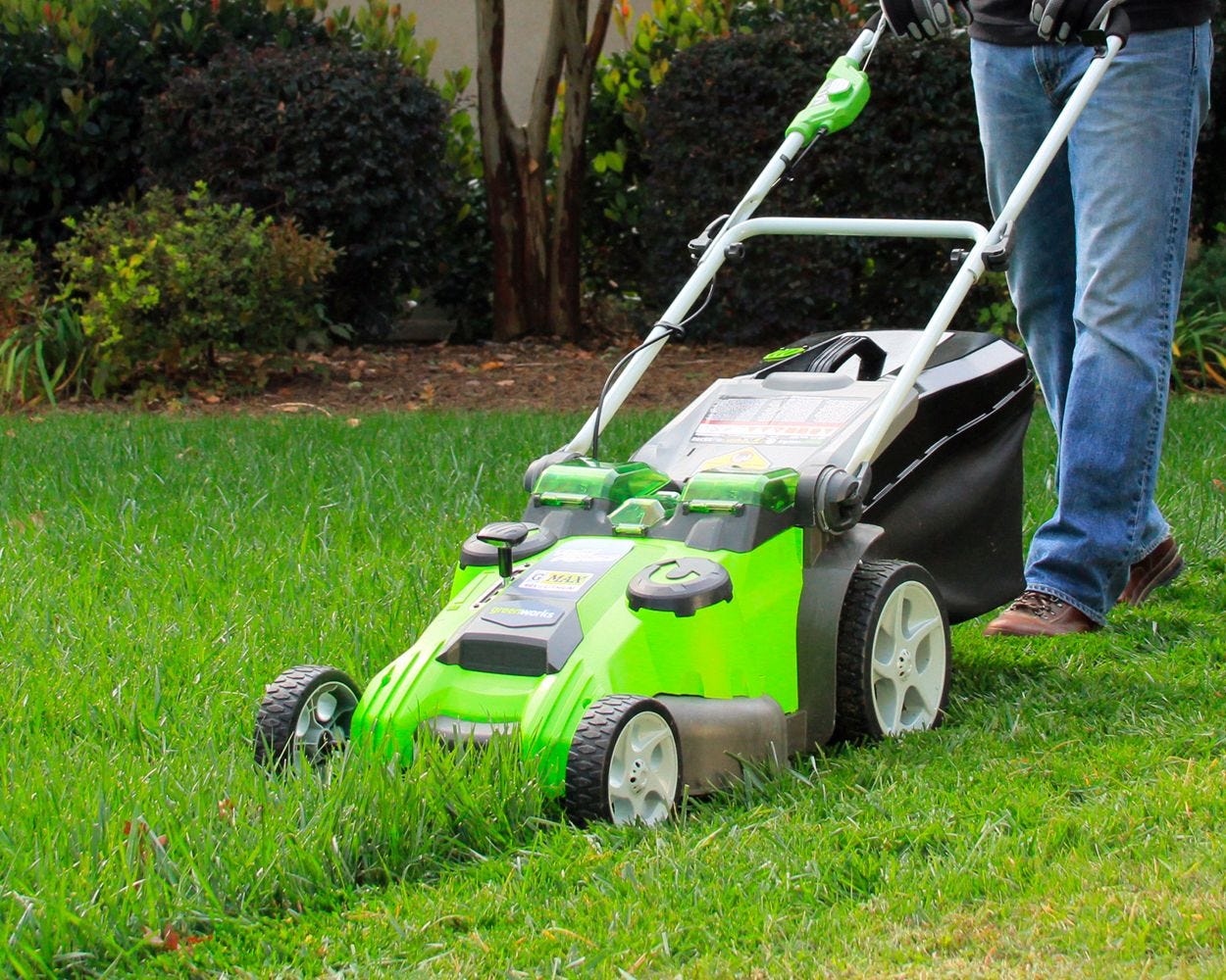 40-Volt Max Cordless Electric 3-N-1 Lawn Mower, Two Lithium-Ion Batteries,  20-In. Deck