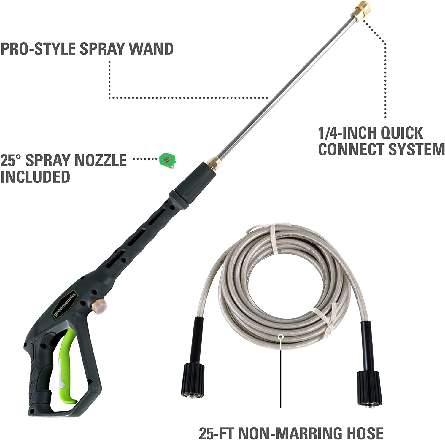 Greenworks 2000 PSI Metal Gun Universal Pressure Washer Attachment Kit