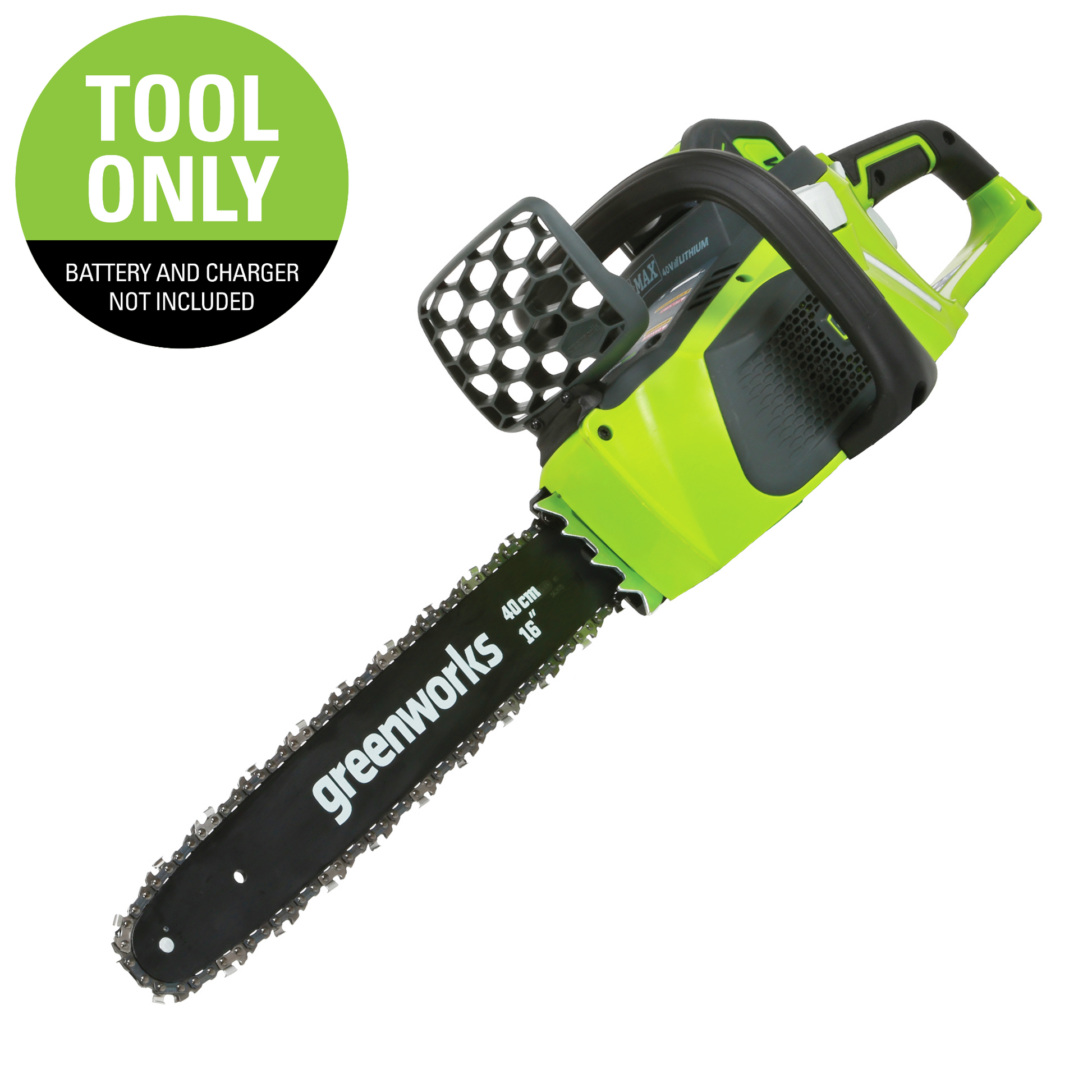Greenworks G-Max Cordless 40 Volt Digipro Brushless Chainsaw - Tool Only, Exotic Green