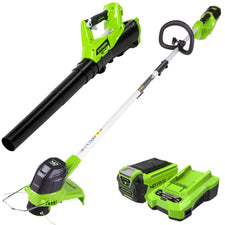 40V 12" Cordless String Trimmer and Leaf Blower Combo w/ 2.0Ah Battery