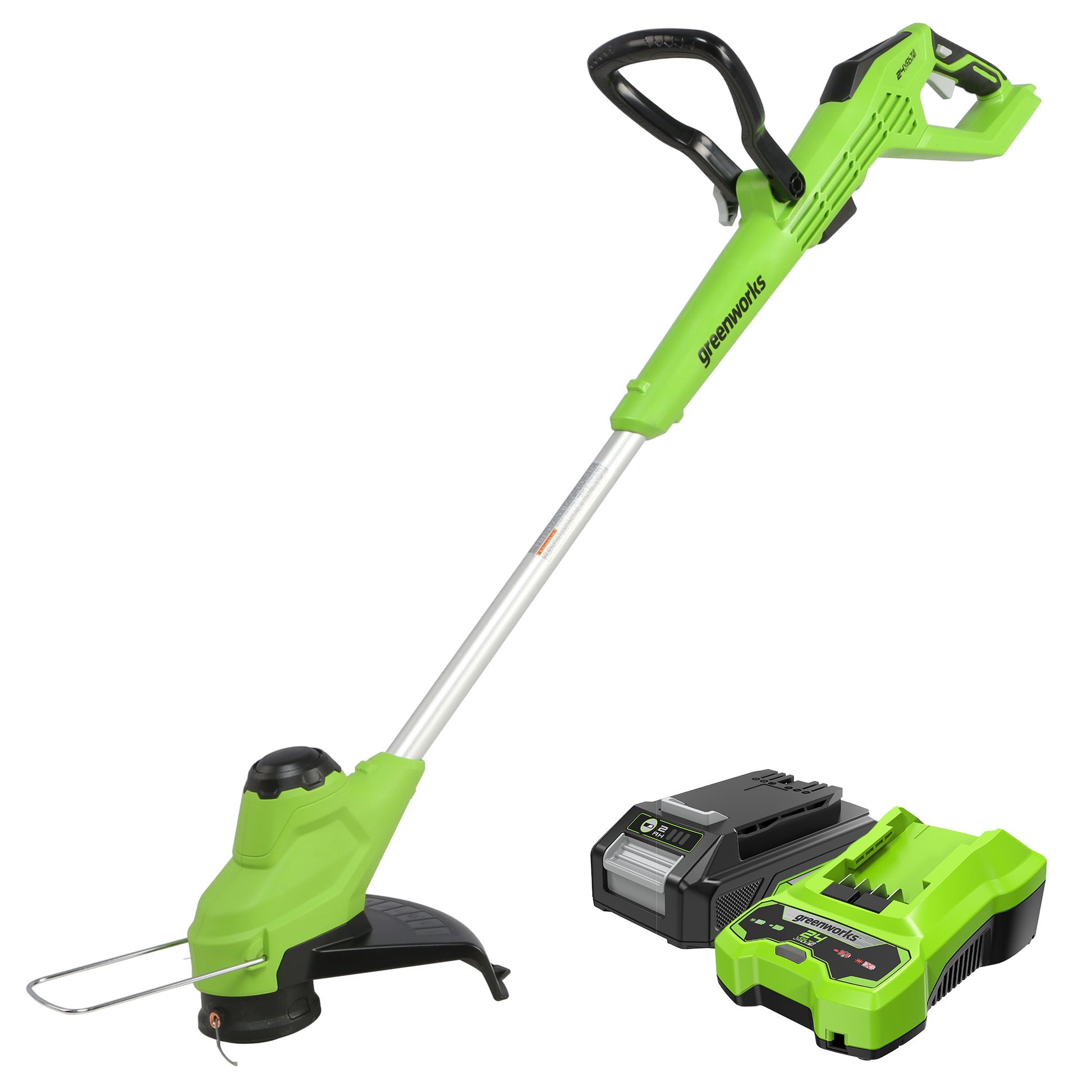 Greenworks 24V 2Ah Powerall String Trimmer & Blower Combo with USB Battery & Slow Charger Outdoor Power Tool Set