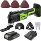 24V Cordless Battery Drill/Driver and Multitool + 20pc Driving Set w/ Two (2) 2.0Ah USB Batteries & Charger