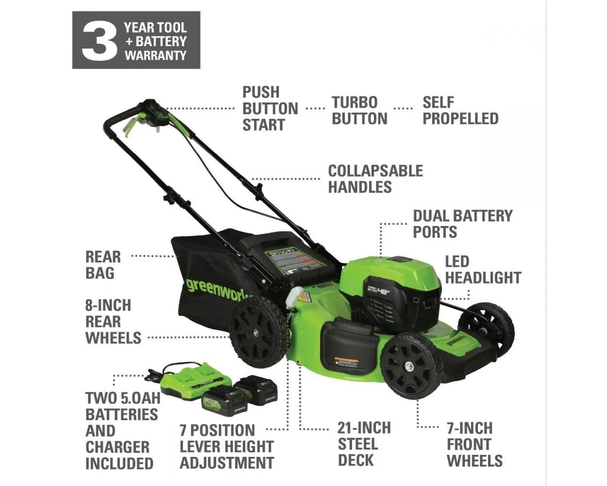 Gas lawn mower and store weed eater bundle