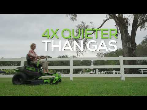 60V 42" Cordless Battery CrossoverZ Zero Turn Lawn Mower + Bagger w/ Six (6) 8.0Ah Batteries and Three (3) Dual Port Turbo Chargers