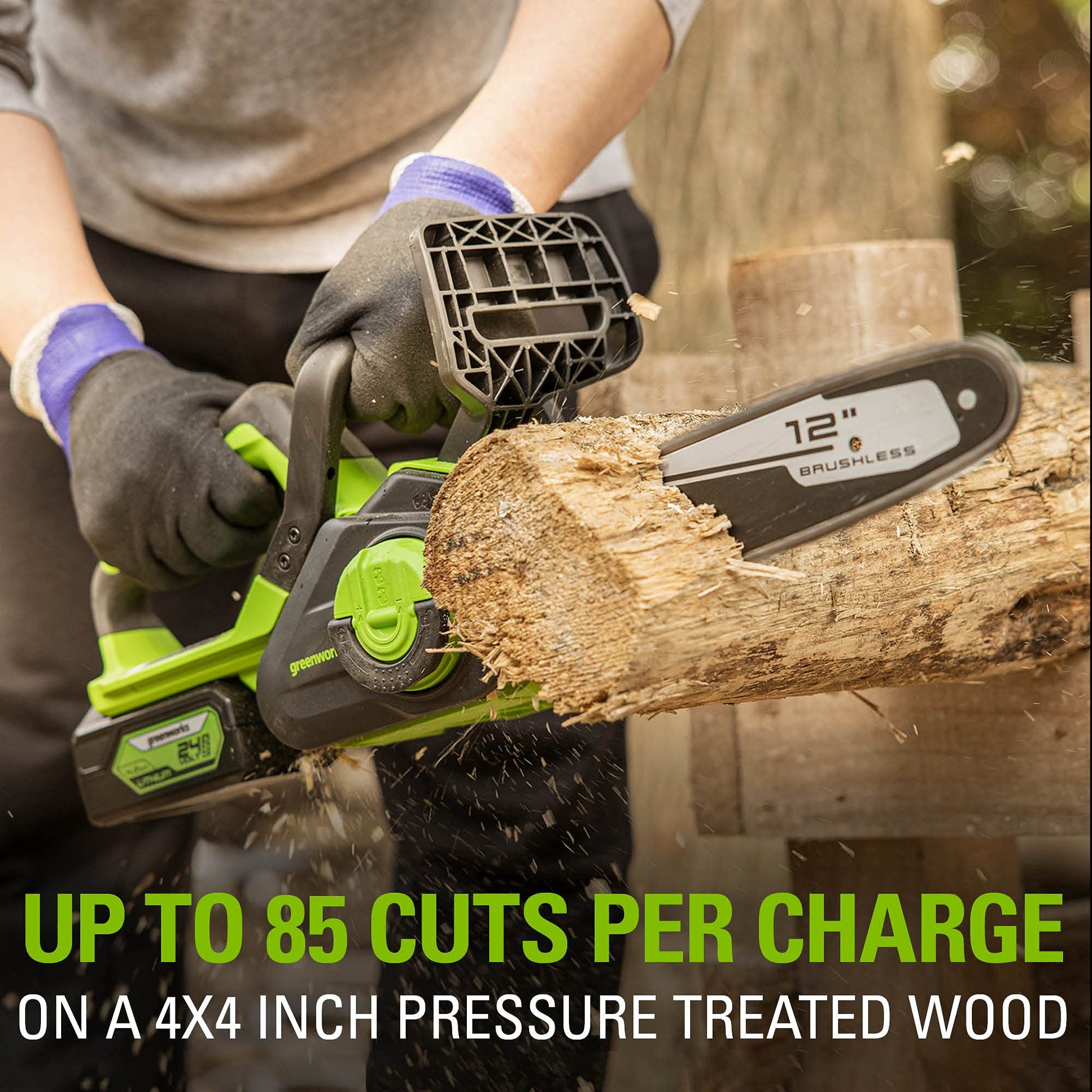 24V 12 Brushless Chainsaw (Tool Only) – Greenworks Tools Canada Inc.