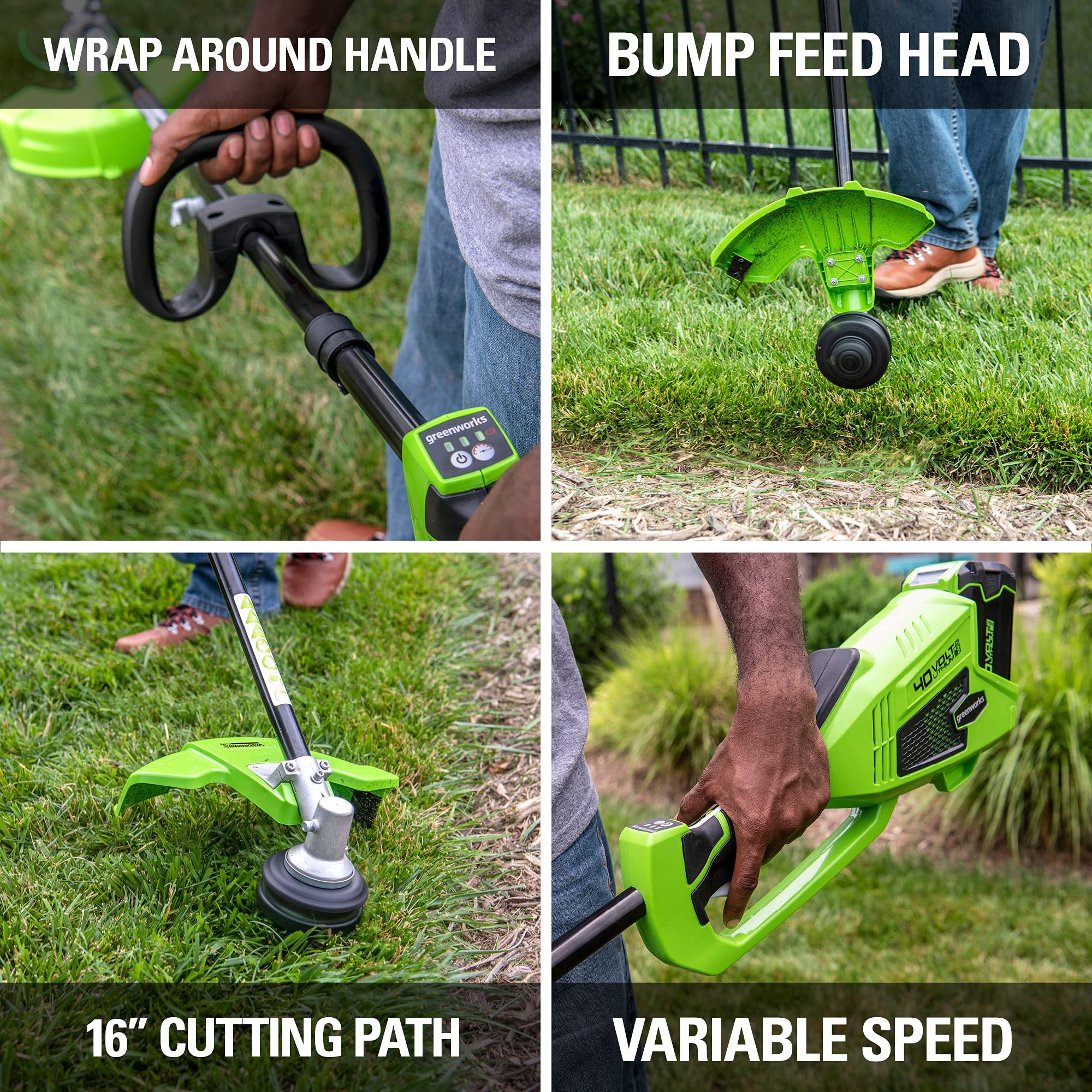 40V 16" Cordless Battery Brushless String Trimmer (Attachment Capable) (Tool Only)